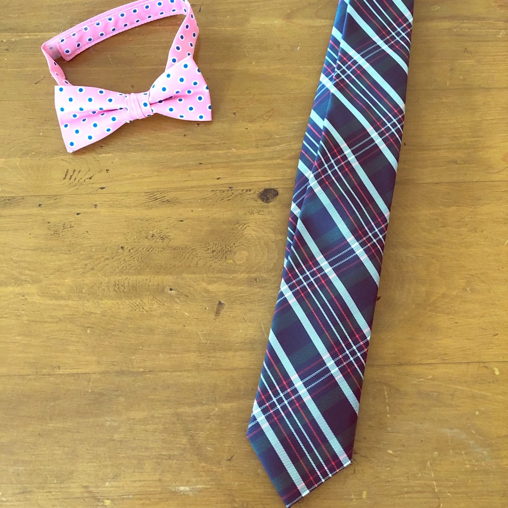 Boys bow tie and regular tie